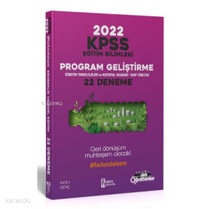 000000 2022 KPSS Eğitim Bilimleri Program Geliştirme 22 Deneme