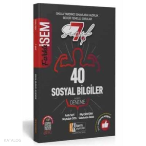 2021 Farklı İsem 7. Sınıf Sosyal Bil. 40 Deneme