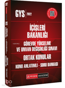 2022 İçişleri Bakanlığı Görevde Yükselme Ve Unvan Değişikliği Ortak Konular Konu Anlatımlı Soru Bankası