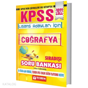2022 KPSS Coğrafya Sıradışı Soru Bankası