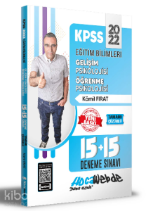 2022 KPSS Eğitim Bilimleri Gelişim Psikolojisi ve Öğrenme Psikoloji 15+15 Deneme Sınavı