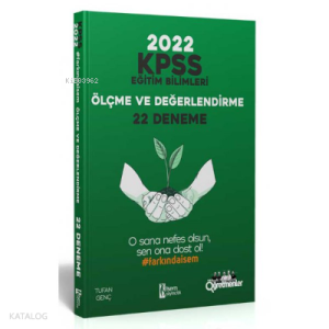 2022 KPSS Eğitim Bilimleri Ölçme ve Değerlendirme 22 Deneme