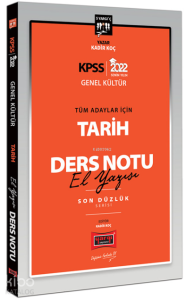 2022 KPSS Genel Kültür Tüm Adaylar İçin Son Düzlük 5 Yargıç Serisi Tarih El Yazısı Ders Notu
