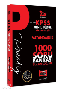 2022 KPSS Genel Kültür Vatandaşlık Prestij Seri Tamamı Çözümlü 1000 Soru Bankası