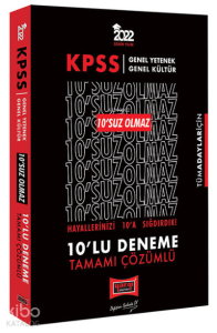 2022 KPSS GY GK 10'SUZ Olmaz Tamamı Çözümlü 10'lu Deneme
