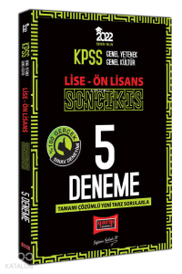 2022 KPSS GY GK Lise Ön Lisans Son Çıkış Tamamı Çözümlü 5 Deneme