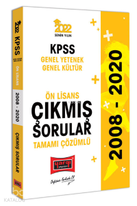 2022 KPSS GY GK Ön Lisans Tamamı Çözümlü Çıkmış Sorular