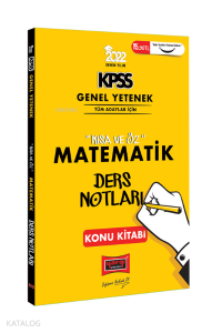 2022 KPSS Lisans Genel Yetenek Matematik Kısa ve Öz Ders Notları