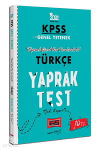 2022 KPSS Lisans GY Türkçe Yaprak Test