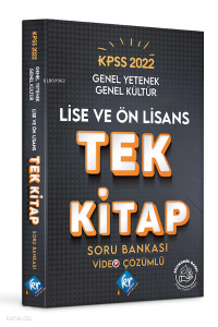2022 KPSS Lise Ön Lisans Genel Yetenek Genel Kültür Tek Kitap Soru Bankası