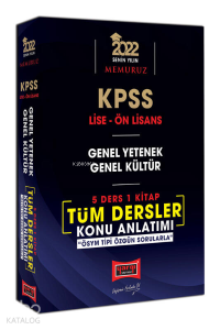 2022 KPSS Lise Ön Lisans GY GK 5 Ders 1 Kitap Tüm Dersler Konu Anlatımı
