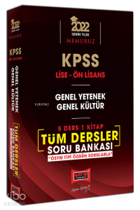 2022 KPSS Lise Ön Lisans GY GK 5 Ders 1 Kitap Tüm Dersler Soru Bankası