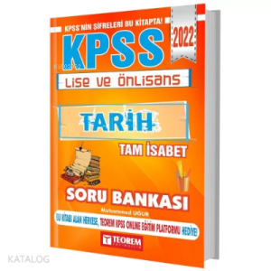 2022 KPSS Lise Ön Lisans Tarih Tam İsabet Soru Bankası