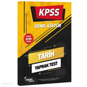 2022 KPSS Tarih Yaprak Test