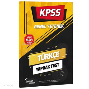 2022 KPSS Türkçe Yaprak Test