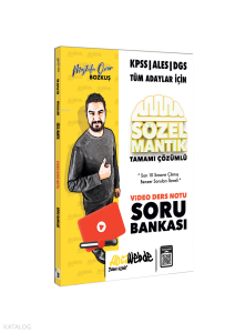 2023 KPSS - ALES - DGS Sözel Mantık Video Ders Notu ve Soru Bankası