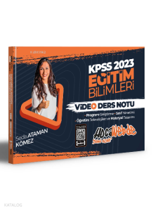 2023 KPSS Eğitim Bilimleri Program Geliştirme;Sınıf Yönetimi -Öğretim Teknolojileri ve Materyal Tasarımı Video Ders Notları