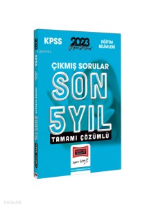 2023 KPSS Eğitim Bilimleri Son 5 Yıl Tamamı Çözümlü Çıkmış Sorular