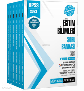 2023 KPSS Eğitim Bilimleri Tamamı Video Çözümlü Soru Bankası Modüler Seti - 6 Kitap