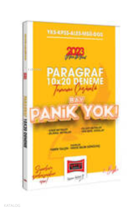 2023 KPSS-YKS-ALES-DGS-MSÜ Panik Yok Tamamı Çözümlü 10x20 Paragraf Deneme
