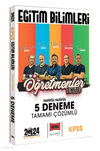 2024 KPSS Eğitim Bilimleri Öğretmenler Ekibi Fasikül Fasikül Tamamı Çözümlü 5 Deneme
