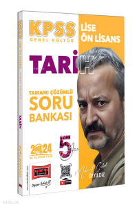 2024 KPSS Lise Ön Lisans 5Yüz Tarih Tamamı Çözümlü Soru Bankası