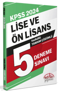 2024 KPSS Lise ve Ön Lisans Tamamı Çözümlü 5 Fasikül Deneme Sınavı