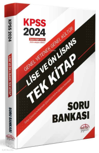 2024 KPSS Lise ve Önlisans Tek Kitap Soru Bankası