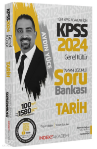 2024 KPSS Tarih Soru Bankası Çözümlü - Aydın Yüce İndeks Akademi Yayıncılık