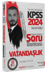2024 KPSS Vatandaşlık Soru Bankası Çözümlü - Emrah Vahap Özkaraca İndeks Akademi Yayıncılık