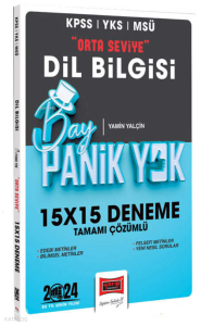 2024 KPSS YKS MSÜ Bay Panik Yok Dil Bilgisi Orta Seviye Tamamı Çözümlü 15x15 Deneme