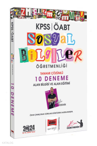 2024 ÖABT Sosyal Bilgiler Öğretmenliği Tamamı Çözümlü 10 Deneme Sınavı