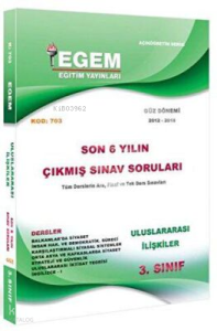 3. Sınıf 5. Yarıyıl Uluslararası İlişkiler Güz Dönemi Konu Anlatımlı Soru Bankası