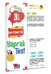 3.Sınıf Açı Matematik Çek Kopart Yaprak Test