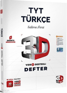 3D Yayınları YKS TYT Türkçe Video Destekli Defter