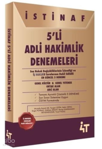 4T İstinaf 5 Li Adli Hakimlik Denemeleri