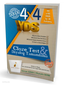 4x4 YDS Seti; Cloze Test Diyalog Tamamlama