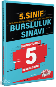 5 Sınıf Bursluluk Sınavı Çözümlü 5 Deneme Sınavı