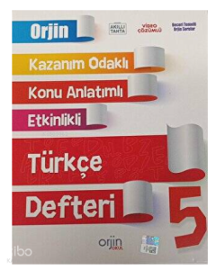 5. Sınıf Kazanım Odaklı - Konu Anlatımlı - Etkinlikli Türkçe Defteri