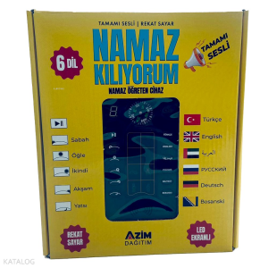 6 Dilli Tamamı Sesli Rekat Sayar Led Ekranlı Namaz Kılıyorum - Namaz Öğreten Cihaz