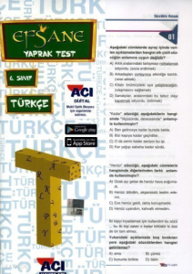 6. Sınıf Din Kültürü ve Ahlak Bilgisi Efsane Çek Kopart Yaprak Test Açı Yayınları
