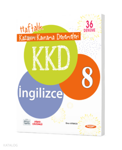 8 İngilizce Haftalık Kazanım Kavrama Denemeleri (36 Fasikül)