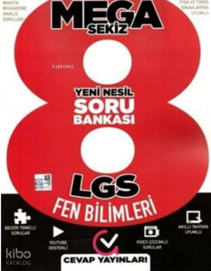 8.Sınıf LGS Fen Bilimleri Yeni Nesil Soru Bankası Mega Sekiz
