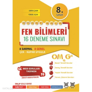 8. Sınıf Omage Gold Fen Bilimleri 16 Deneme Sınavı