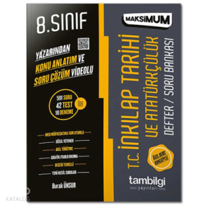 8.Sınıf T.C İnkılap Tarihi Ve Atatürkçülük Defter/Soru Bankası Tambilgi Yayınları