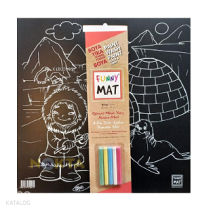 Akademi Çocuk - Funny Mat  Black (Tebeşirli ) Kutup - YENİ