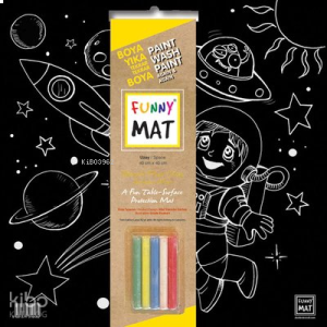 Akademi Çocuk - Funny Mat  Black (Tebeşirli ) Uzay - YENİ