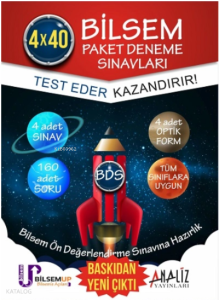 Bilsem 4X40 Paket Deneme 4 'Lı (Optik Formlu)***Yeni Ürün***