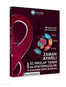 çanta 8. Sınıf T.C. İnkılap Tarihi ve Atatürkçülük Zaman Ayarlı Kazanım Soru Bankası