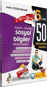Çanta Yayınları 6. Sınıf Sosyal Bilgiler 50 Deneme Sınavı